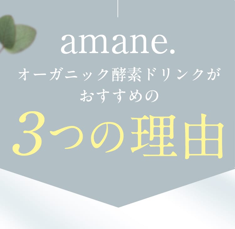 オーガニック酵素ドリンクがおすすめの3つの理由